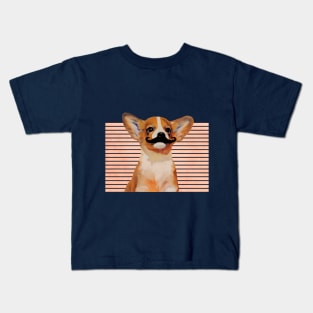 DOG WITH MUSTACHE Kids T-Shirt